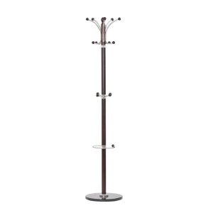 Cuier tip pom lemn 15 agatatori, HM W13, 3 nivele, imbracaminte si accesorii, baza ceramica, wenge