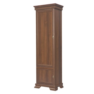 Dulap VMD1, 4 polite, 2 usi, Pal Melaminat, cu elemente din MDF, Nuc - Img 3