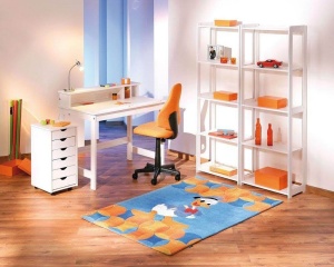 Dulapior rulant HM Simon 2, cu sertare, cu roti, front MDF, alb - Img 3