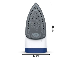 Fier de calcat Tefal Express Steam FV2838E0, 2400W, jet de abur 180 g/min, abur variabil 0-40 g/min, 270 ml, functie anticalcar, alb/albastru - Img 2