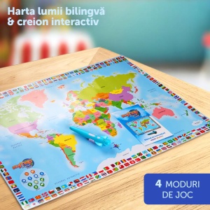 HARTA LUMII BILINGVA, RO/EN CU CREION INTERACTIV, MOMKI - Img 3