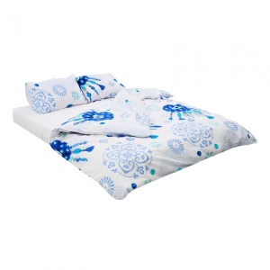Lenjerie kingsize, bumbac,132 TC, Paros - Img 2