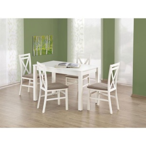 Masa bucatarie si living HM Ksawery, cadru MDF, blat PAL, 4 persoane, 120x76 cm, alba - Img 3