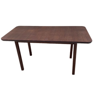 Masa extensibila lemn masiv, living si bucatarie, DM4 Maxima, blat MDF Furniruit, colturi rotunjite, 6 persoane, 120-150x70x76 cm, nuc - Img 2