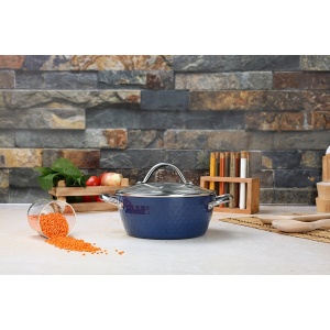 Oala cu capac de sticla, diametru 20 cm, 2.1 litri, 6 straturi, invelis antiaderent, ceramica si inox, baza inductie, ZLN-9600, Zilan - Img 3