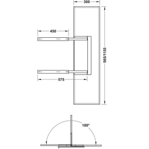 Oglinda extractibila 1150x450mm - Img 3