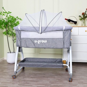 Patut 2 in 1 Co-Sleeper cu functie de leagan, U-Grow - Img 3