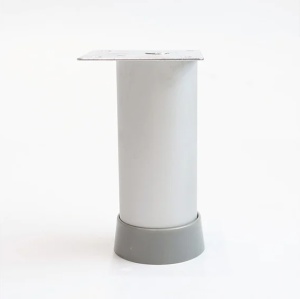 Picior mobilier WAW, D 50, H 100, reglabil, din aluminiu, finisaj aluminiu