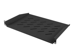 Poliță fixă 19" 1U / 483x315 mm, max. 25 kg, negru - Img 2