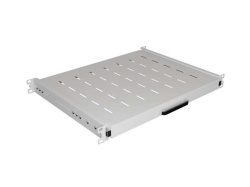 Poliță fixă Lanberg pentru cabinere rack, 19", 1U/445X350MM, max. load 35kg, material otel, gri