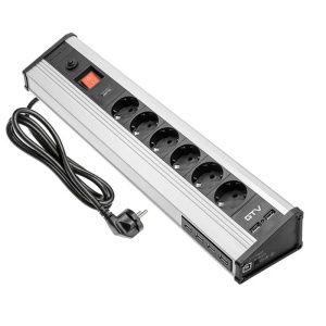 Priza office cu protectie 6xSchuko, 6xUSB GTV - Img 1