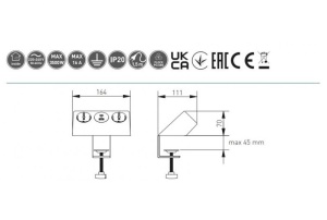 Priza prindere blat, 2 x Schuko, 2 x USB, gri catifelat, Sofito, GTV - Img 6