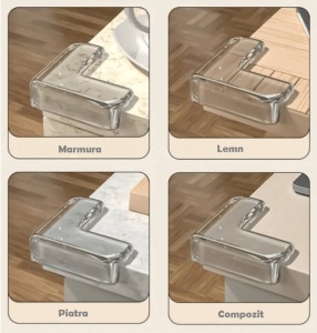 Protectie transparenta autoadeziva pentru colturile mobilei, set 4 bucati - Siguranta optima pentru copii - Img 5