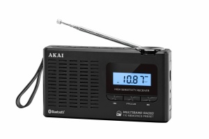Radio cu ceas Akai APR-600 cu baterii 3x AAA, bluetooth 5.0, 0.8W, negru - Img 5