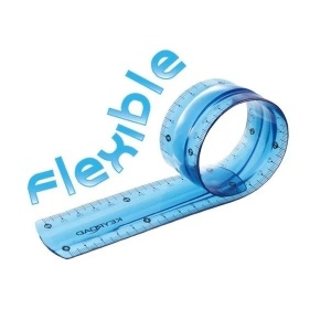 Rigla 15 cm, siliocn flexibil, diverse culori - Img 2