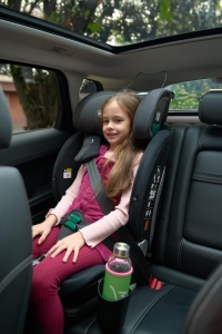 Scaun auto I-size U-Grow Goldfix Plus, isofix, 76-150 cm (9-36 kg), boxa bluetooth , negru - Img 14
