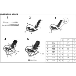 Scaun balansoar HM Max Bis Plus, piele ecologica, cadru lemn curbat, 90 kg, Fag - Img 4