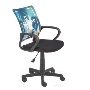 Scaun birou copii HM Hanoi, ergonomic, cu mesh, cadru polipropilena, inaltime reglabila, rotatie 360 , 100 kg, multicolor - Img 2