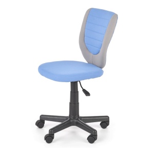 Scaun birou copii HM Toby, ergonomic, cadru polipropilena, rotativ, inaltime reglabila, 80 kg, gri albastru - Img 1