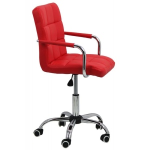 Scaun birou copii OFF 328, inaltime ajustabila, rotativ, cu brate, piele ecologica, 65 kg - Img 3