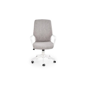 Scaun birou cu stofa, HM Spin 2, mecanism de balans, ergonomic, cadru polipropilena, cu brate, 100 kg, gri - Img 2