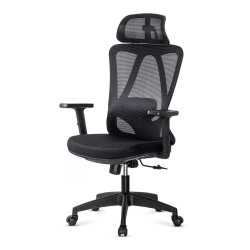 Scaun birou ergonomic OFF987, mesh, mecanism a-sincron, cotiere reglabile, 110 kg, negru - Img 2