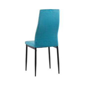 Scaun de living si bucatarie BUC 263V, catifea, picioare metalice, spatar inalt, 120 kg - Img 2