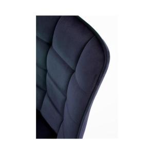 Scaun de living si bucatarie cu cadru metalic, HM K332, ergonomic, stofa velvet, 84x46x61 cm, 100 Kg, Albastru - Img 3