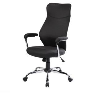 Scaun directorial ergonomic SL Q319, suport lombar, mecanism de balans, tapiterie stofa, inaltime reglabila, negru - Img 2