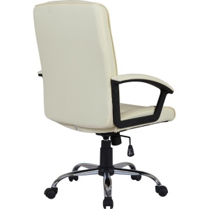 Scaun directorial GN02, ergonomic, cadru cromat, inaltime ajustabila, balans, 100 kg, bej - Img 3