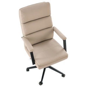 Scaun directorial HM Adriano 2, piele ecologica, inaltime reglabila, mecanism de balansare, 100 kg, bej - Img 3