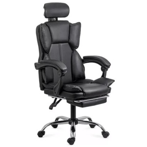 Scaun directorial OFF 4151, piele ecologica, mecanism de balansare, suport pentru picioare, 130 kg - Img 3
