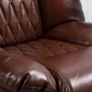 Scaun directorial OFF340, piele ecologica, mecanism balans, robust, rabatabil 180 grade, 150 kg - Img 3