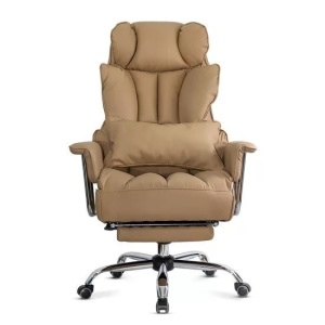 Scaun directorial OFF413, piele ecologica, robust, cadru metalic, mecanism a-sincron, role gumate, 150 kg - Img 3