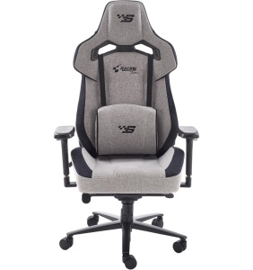 Scaun directorial pentru gaming HM Alister, stofa, robust, cadru metalic, cotiere reglabile, multiblock,100 kg, gri - Img 2