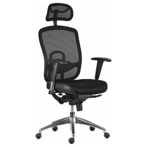 Scaun ergonomic mesh cu tetiera Oklahoma negru