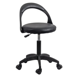 Scaun laborator OFF1020, rotativ, baza polipropilena, piele ecologica, inaltime ajustabila, 100 kg