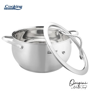 SEMIOALA INOX+CAPAC 18X10 CM, 2.5L, NICOLAI TAND, ORIGINI, COOKING BY HEINNER - Img 3