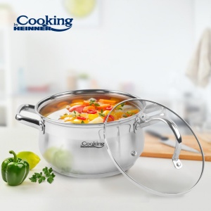 SEMIOALA INOX+CAPAC, 20 X 11.5 CM, 3.6 L, AMIRA, COOKING BY HEINNER - Img 4