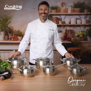 SEMIOALA INOX+CAPAC 22x11.5L, 4.3L, NICOLAI TAND, ORIGINI, COOKING BY HEINNER - Img 5