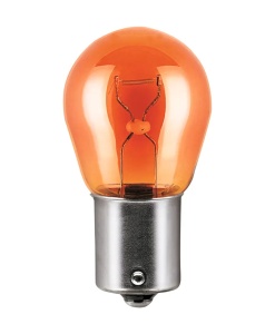Set 2 becuri auto PY21W, pentru semnalizare, lumina galbena, Osram - Img 1
