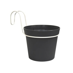 Set 5 ghivece cu suport metalic, diametru 12 cm - Img 1