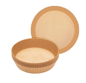 Set 50 forme rotunde, hartie de copt pentru airfryer, 160 x 45 mm, Maro