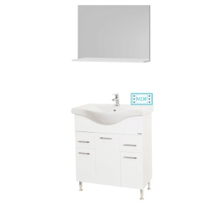 Set Baza, lavoar baie GN1531 si oglinda GN0551 - 80 cm - Img 2