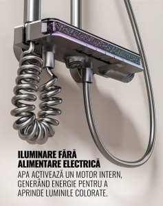 Set de dus smart, display LED, afișaj digital, 4 moduri de curgere, ajustabil, MZ130GR, iHunt - Img 3