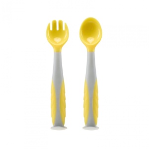 Set lingurita si furculita , galben, U-Grow