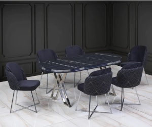 Set masa ovala cu 6 scaune Elegance Oslo