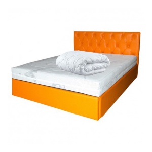 Set Saltea cu arcuri impachetate individual Neptun Memory Pocket Comfort 140x200x30cm, 7 zone de confort, spuma poliuretanica HR, memory foam 4 cm, husa detasabila hipoalergenica, fermitate mediu spre soft, Saltsib plus pilota iarna matlasata, 180x200cm