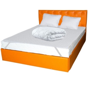 Set Saltea cu spuma, Nova Comfort Flex 140x200x20cm, fermitate tare, hipoalergenica, husa detasabila, Saltsib plus Pachet textile Avantaj cu 2 perne matlasate, 50x70cm, husa antialergenica, lavabila la 95 C si pilota iarna, microfibra 180x200cm