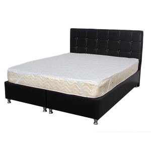 Set Saltea SuperOrtopedica Sofia, 160x200x20cm, fermitate medie, cu plasa arcuri tip bonell, reversibila, sistem aerisire cu butoni, Saltex plus husa hipoalergenica, microfibra, lavabila la 95 C